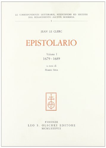 Epistolario vol.1 di Jean Leclercq edito da Olschki