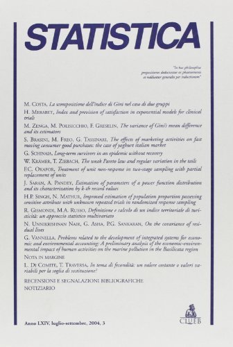 Statistica (2004) vol.3 edito da CLUEB