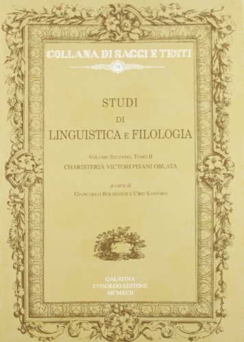 Studi di linguistica e filologia vol.2.2 edito da Congedo