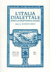 L' Italia dialettale. Rivista di dialettologia italiana edito da Edizioni ETS