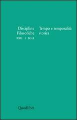 Discipline filosofiche (2012) vol.1 edito da Quodlibet