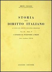 Storia del diritto italiano (4/2) di Bruno Paradisi edito da Liguori