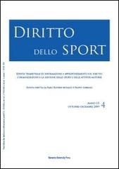 Diritto dello sport (2009) vol.4 edito da Bononia University Press