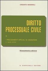 Diritto processuale civile vol.3 di Crisanto Mandrioli edito da Giappichelli