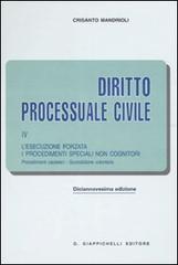 Diritto processuale civile vol.4 di Crisanto Mandrioli edito da Giappichelli