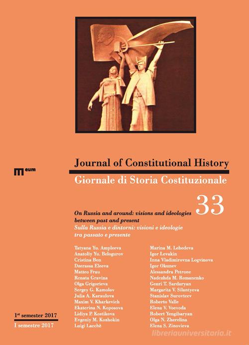 Giornale di storia costituzionale. Ediz. italiana e inglese (2017) vol.33 edito da eum