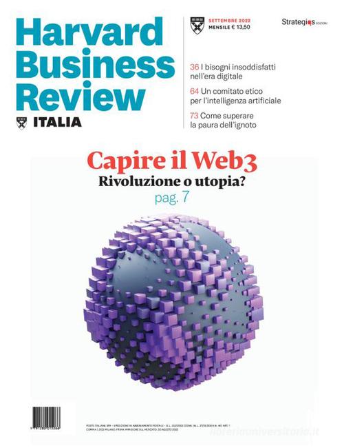 Harvard Business Review Italia (2022) vol.9 edito da Strategiqs