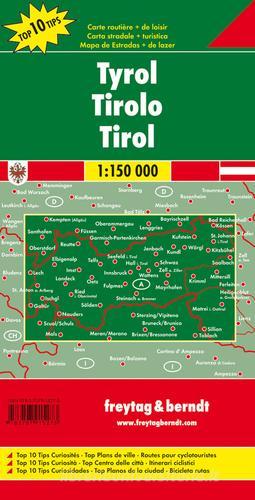 Cartina Tirolo 1:150.000 edito da Freytag & Berndt