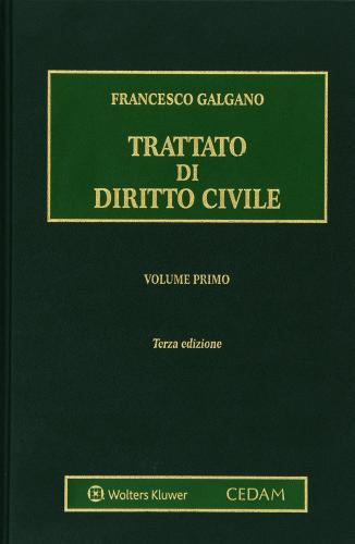 Trattato di diritto civile vol.1 di Francesco Galgano edito da CEDAM