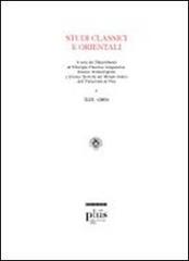 Studi classici e orientali (2003) vol.49 edito da Plus