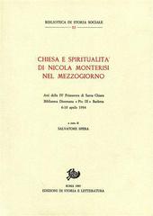 Chiesa e spiritualità di Nicola Monterisi nel Mezzogiorno edito da Storia e Letteratura
