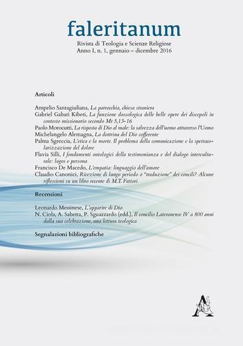 Faleritanum. Rivista di teologia e scienze religiose (2016) vol.1 edito da Aracne