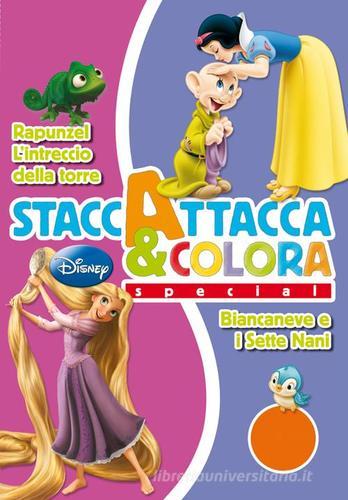 Biancaneve-Rapunzel. Staccattacca e colora special. Con adesivi. Ediz. illustrata edito da Disney Libri