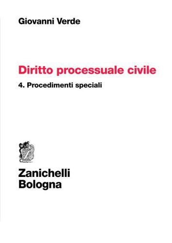 Diritto processuale civile vol.4 di Giovanni Verde edito da Zanichelli