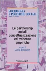 Le partnership sociali: concettualizzazione ed evidenze empiriche edito da Franco Angeli