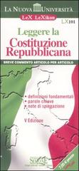Leggere la Costituzione repubblicana edito da Edizioni Giuridiche Simone