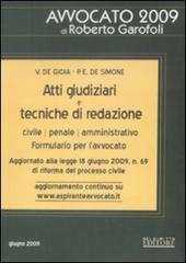 Atti giudiziari e tecniche di redazione. Civile, penale, amministrativo di Valerio De Gioia, Paolo E. De Simone edito da Neldiritto.it