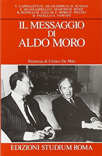 Il messaggio di Aldo Moro edito da Studium