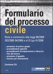 Formulario del processo civile. Con CD-ROM di Cristiano Principe edito da FAG
