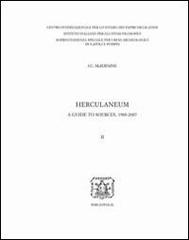 Herculaneum. A guide to sources, 1980-2007 di I. C. McIlwaine edito da Bibliopolis