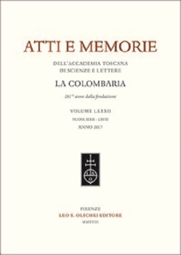 Atti e memorie dell'Accademia toscana di scienze e lettere «La Colombaria». Nuova serie vol.82 edito da Olschki