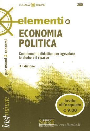 Elementi di economia politica edito da Edizioni Giuridiche Simone