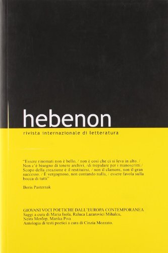 Hebenon. Rivista internazionale di letteratura (2009) vol. 3-4 edito da Mimesis
