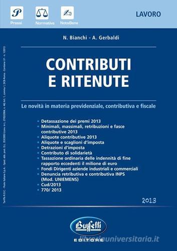 Contributi e ritenute di N. Bianchi, A. Gerbaldi edito da Buffetti
