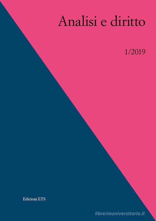 Analisi e diritto (2019) vol.1 edito da Edizioni ETS