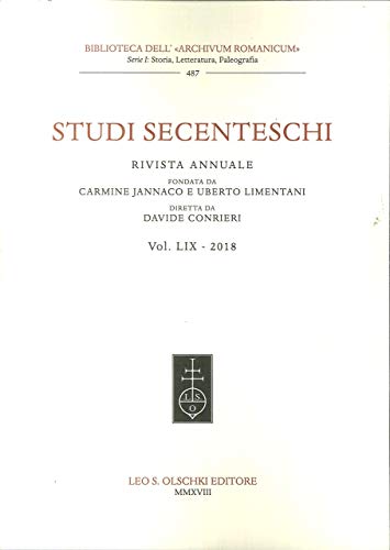 Studi secenteschi (2018) vol.59 edito da Olschki