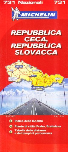 Repubblica Ceca, Slovacchia 1:600.000 edito da Michelin Italiana