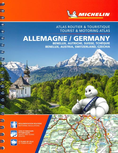 Germany. Benelux, Austria, Switzerland, Czech republic. Road atlas. Ediz. a spirale edito da Michelin Italiana