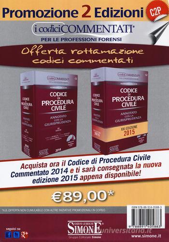 Codice di procedura civile. Annotato con la giurisprudenza. Con aggiornamento online. Con CD-ROM edito da Edizioni Giuridiche Simone