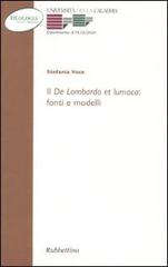 Il «De Lombardo et lumaca»: fonti e modelli di Stefania Voce edito da Rubbettino