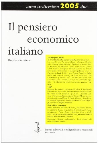 Tra Spagna e Italia: la circolazione delle idee economiche (XVIII-XX secolo) edito da Ist. Editoriali e Poligrafici