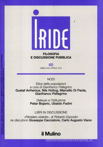 Iride (2012) vol.1 edito da Il Mulino