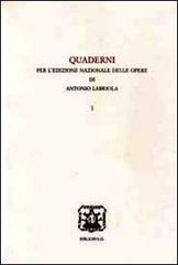 Gli scritti politici di Antonio Labriola editi da Stefano Miccolis edito da Bibliopolis