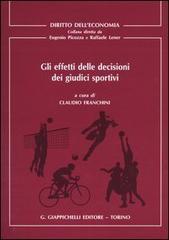 Gli effetti delle decisioni dei giudici sportivi edito da Giappichelli