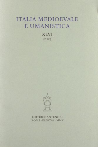 Italia medioevale e umanistica vol.46 edito da Antenore