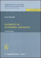 Elementi di economia aziendale di Lucia Giovanelli edito da Giappichelli