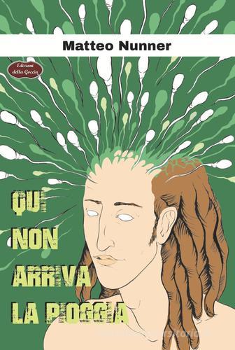 Libro Qui non arriva la pioggia di Matteo Nunner Verde mela di Edizioni della Goccia