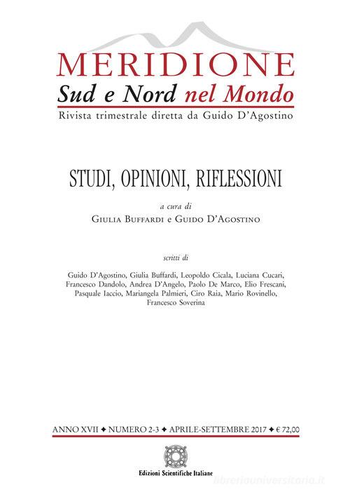 Meridione (2017) vol.2-3 edito da Edizioni Scientifiche Italiane