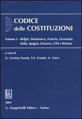 Codice delle costituzioni vol. 1 edito da Giappichelli