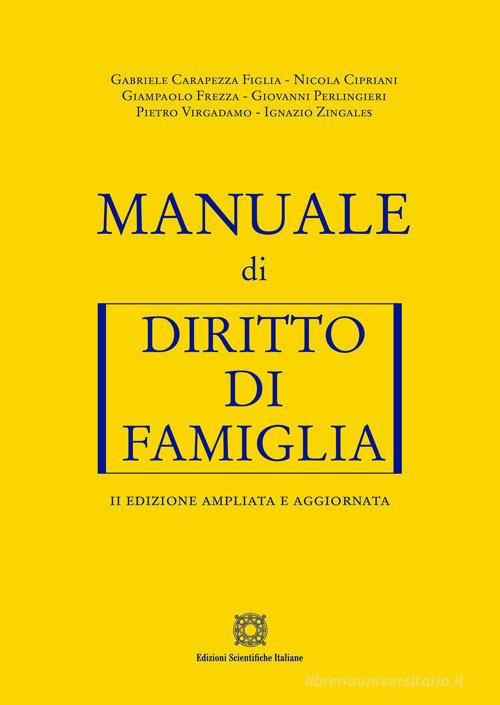 Manuale di diritto di famiglia. Ediz. ampliata edito da Edizioni Scientifiche Italiane