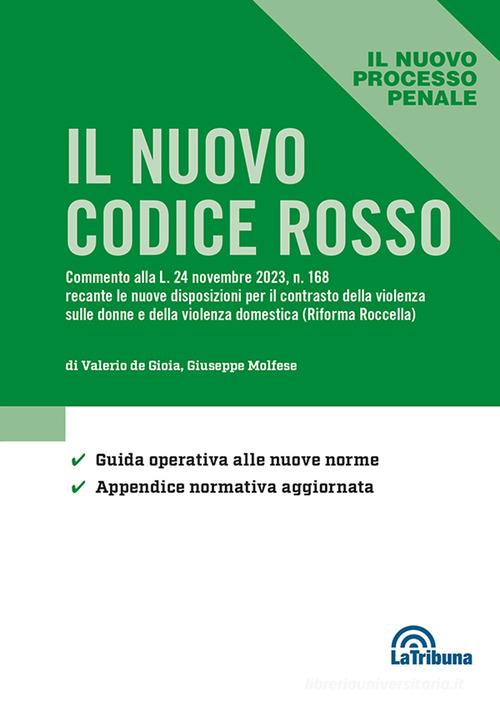 Il nuovo codice rosso di Valerio De Gioia, Giuseppe Molfese edito da La Tribuna