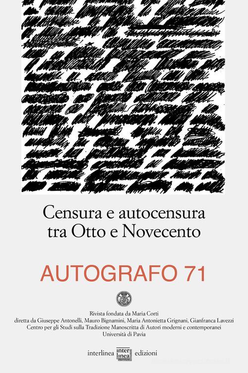 Autografo (2024) vol. 71 edito da Interlinea