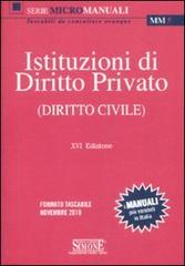 Istituzioni di diritto privato (diritto civile) edito da Edizioni Giuridiche Simone