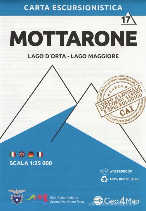 Carta escursionistica Mottarone. Scala 1:25.000. Ediz. italiana, inglese, tedesca e francese vol.17 edito da Geo4Map