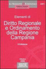 Diritto regionale e ordinamento delle regione Campania edito da Edizioni Giuridiche Simone