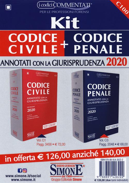 Kit Codice civile+Codice penale. Annotati con la giurisprudenza edito da Edizioni Giuridiche Simone